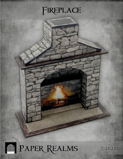 Papercraft fireplace