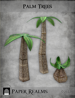 Papercraft palm trees